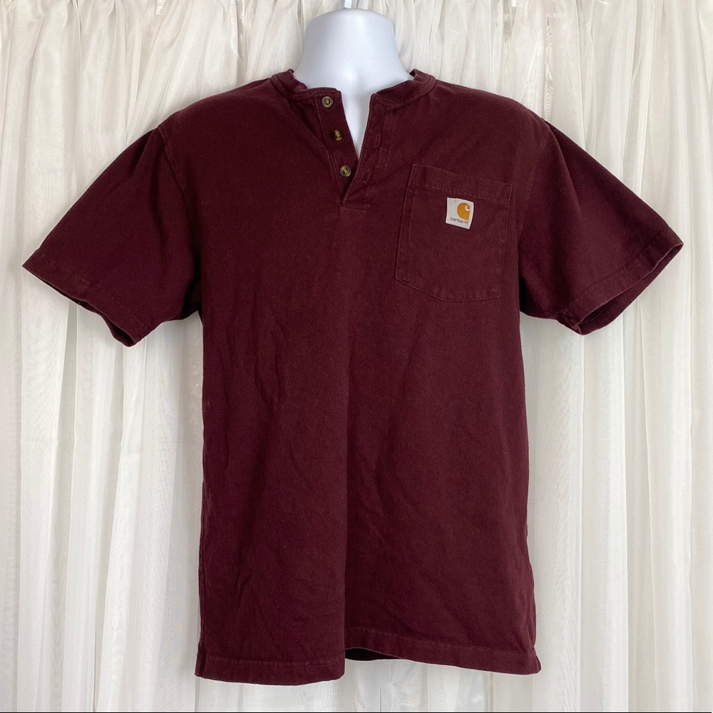 Carhartt Mens Short Sleeve Henley Neck Workwear